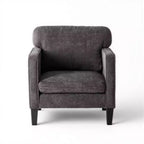 Fauteuil de lecture moderne Okak avec accoudoirs et dossier, chaise confortable avec cadre en bois, chaise de salon pour salle d'attente, salle de réception