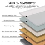 TUYOHW Grand miroir pleine longueur moderne avec LED réglables Miroir mural Miroirs sur pied avec support Miroir corporel pour salon, Noir