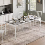 Table de salle à manger rectangulaire pour 6 personnes, 78,8 pouces, style rustique et campagnard, longue table de cuisine en bois, table de dînette et de dîner pour fêtes, grande famille