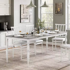 Table de salle à manger rectangulaire pour 6 personnes, 78,8 pouces, style rustique et campagnard, longue table de cuisine en bois, table de dînette et de dîner pour fêtes, grande famille