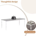 Table de salle à manger rectangulaire pour 6 personnes, 78,8 pouces, style rustique et campagnard, longue table de cuisine en bois, table de dînette et de dîner pour fêtes, grande famille