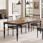Table de salle à manger rectangulaire pour 6 personnes, 78,8 pouces, style rustique et campagnard, longue table de cuisine en bois, table de dînette et de dîner pour fêtes, grande famille