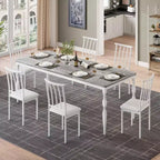 Table de salle à manger rectangulaire pour 6 personnes, 78,8 pouces, style rustique et campagnard, longue table de cuisine en bois, table de dînette et de dîner pour fêtes, grande famille
