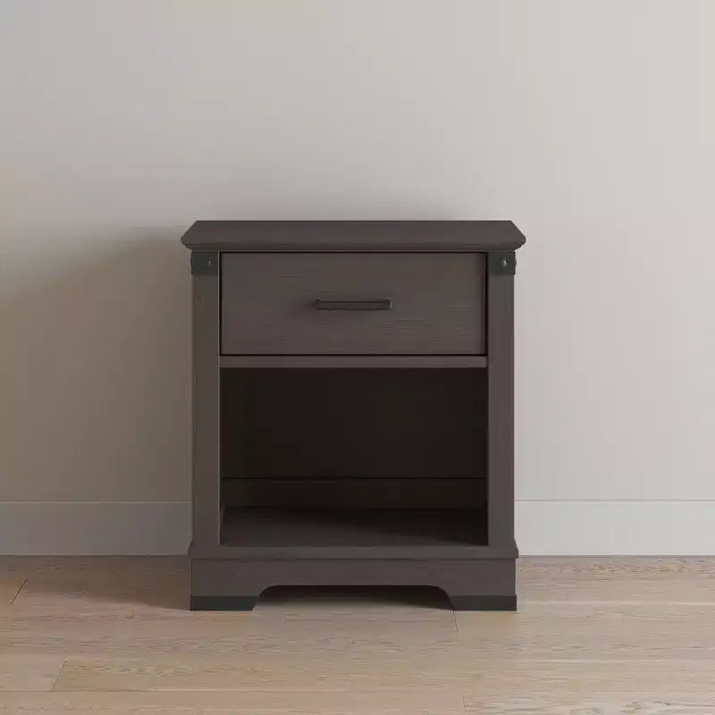 Table de chevet Child Craft Redmond 1 tiroir pour chambre de bébé ou chambre à coucher, Grand tiroir de rangement, En pin robuste, Finition non toxique et sans danger pour les bébés
