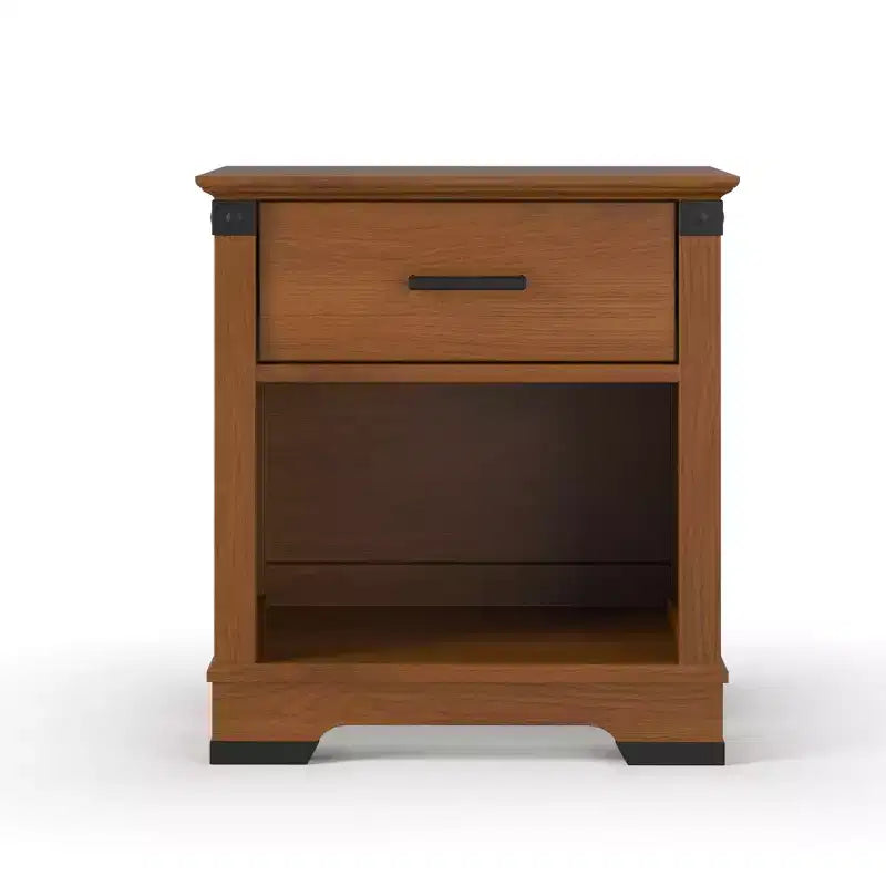 Table de chevet Child Craft Redmond 1 tiroir pour chambre de bébé ou chambre à coucher, Grand tiroir de rangement, En pin robuste, Finition non toxique et sans danger pour les bébés