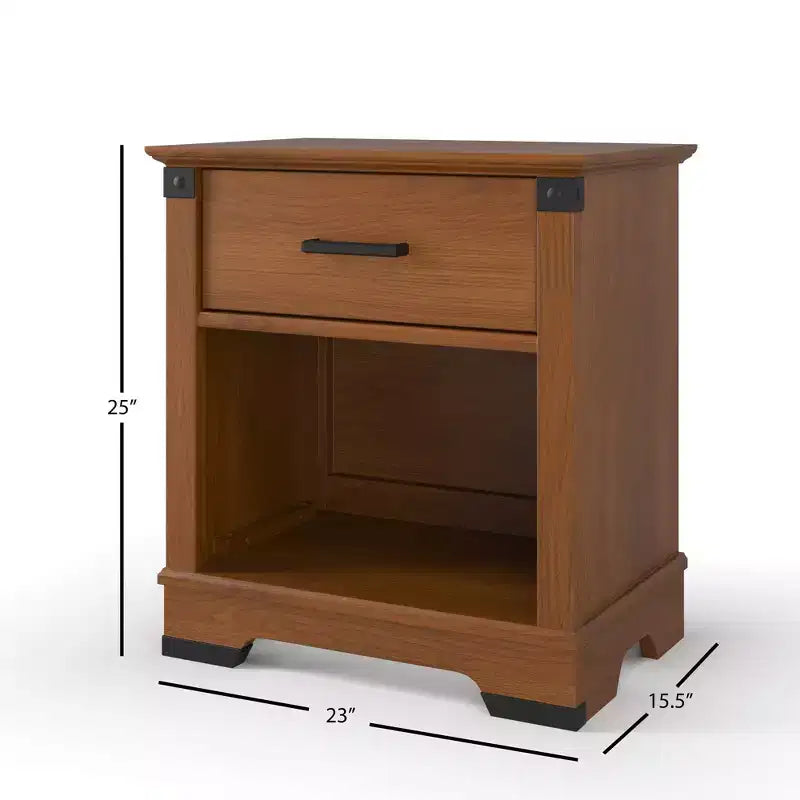 Table de chevet Child Craft Redmond 1 tiroir pour chambre de bébé ou chambre à coucher, Grand tiroir de rangement, En pin robuste, Finition non toxique et sans danger pour les bébés