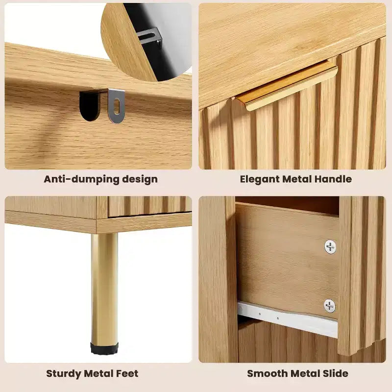 Commode à 8 tiroirs pour chambre à coucher, 140 cm de large, en bois moderne, design anti-basculement, organisateur de rangement robuste pour salon, entrée, chambre d'enfants