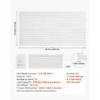 Panneaux muraux à lattes VEVOR, 2,4 x 1,2 m, Lambris PVC avec accessoires, Lambris blanc facile à installer et réglable, Blanc