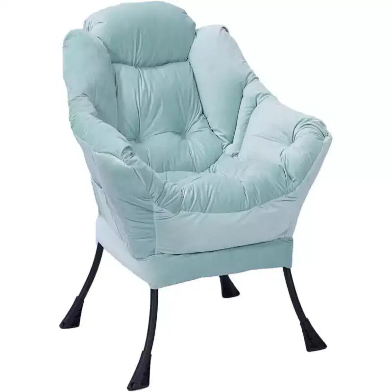 Fauteuil de relaxation COZONY avec pouf, chaise d'appoint moderne avec repose-pieds et poche latérale pour salon, chambre, dortoir, bureau