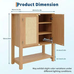 Meuble à chaussures en rotin pour entrée, étagère de rangement de ferme à 5 niveaux, armoire à chaussures étroite avec 2 portes et étagère ouverte pour couloir et salon