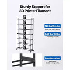 Étagère de rangement pour filaments d'imprimante 3D VEVOR, étagères de rangement robustes à 7 niveaux pour filaments d'impression 3D, supports de bobines de filaments (étagère seule), noir