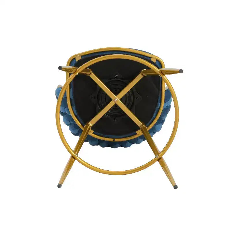 TUYOHW Lot de 2 tabourets de bar pivotants de 80 cm, tabourets de bar de luxe avec base en métal doré et dossier tressé à la main, capacité de 130 kg