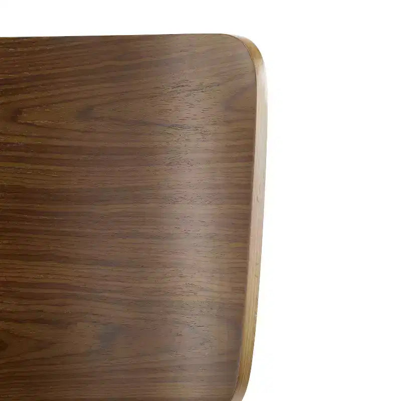 Lot de 2 tabourets de bar en bois, tabourets de comptoir, cadre en bois d'hévéa avec dossier ergonomique incurvé pour îlot de cuisine, bar à domicile, noyer - ModernLuxe