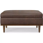 Pearl Pouf/Table Basse Carrée Transitionnelle Contemporaine de 38 Pouces de Large