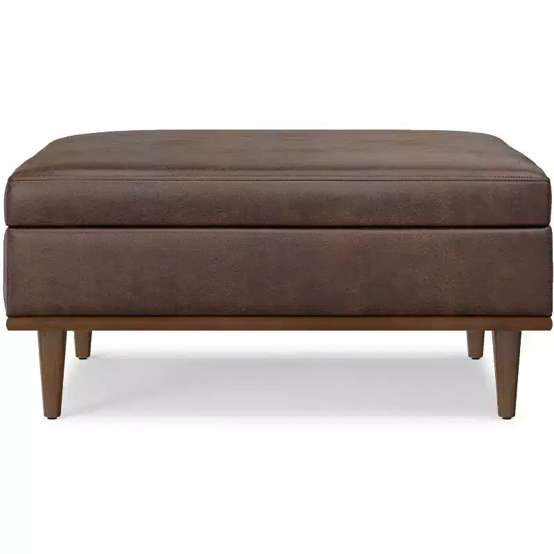 Pearl Pouf/Table Basse Carrée Transitionnelle Contemporaine de 38 Pouces de Large