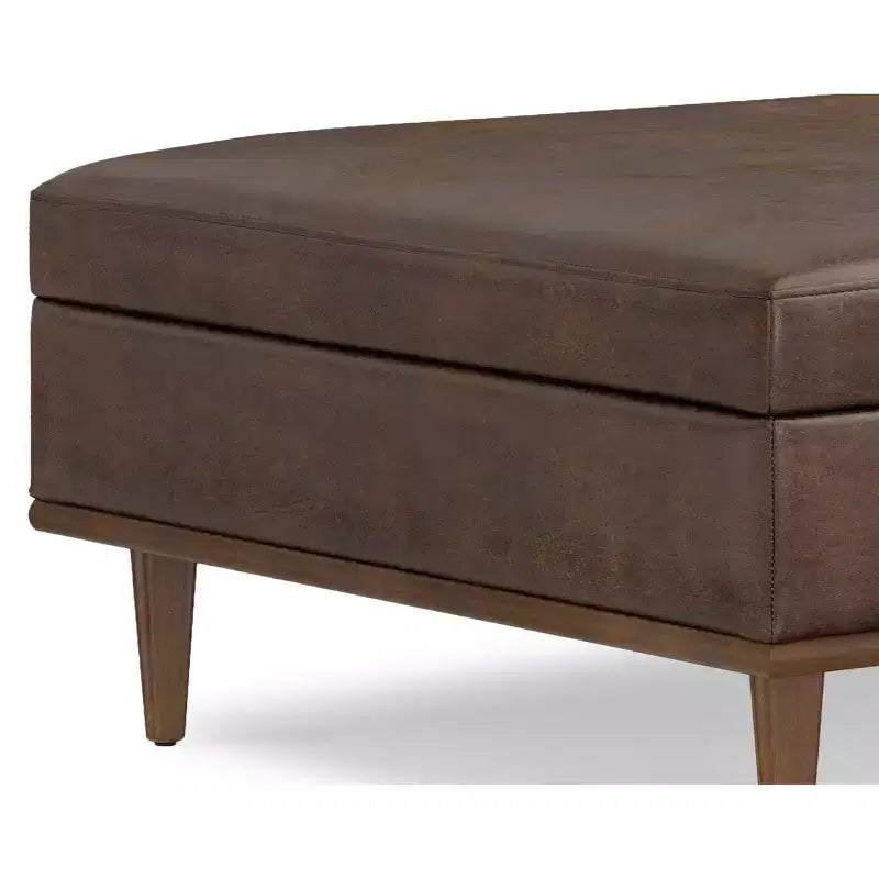 Pearl Pouf/Table Basse Carrée Transitionnelle Contemporaine de 38 Pouces de Large