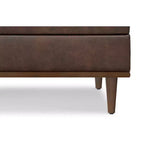 Pearl Pouf/Table Basse Carrée Transitionnelle Contemporaine de 38 Pouces de Large