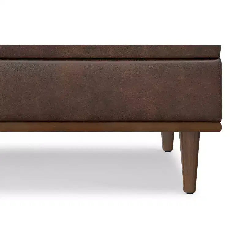 Pearl Pouf/Table Basse Carrée Transitionnelle Contemporaine de 38 Pouces de Large