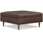 Pearl Pouf/Table Basse Carrée Transitionnelle Contemporaine de 38 Pouces de Large