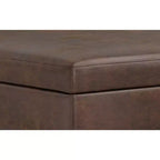 Pearl Pouf/Table Basse Carrée Transitionnelle Contemporaine de 38 Pouces de Large