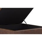 Pearl Pouf/Table Basse Carrée Transitionnelle Contemporaine de 38 Pouces de Large