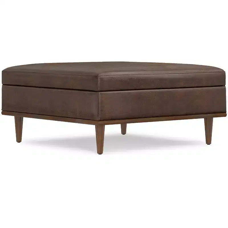 Pearl Pouf/Table Basse Carrée Transitionnelle Contemporaine de 38 Pouces de Large
