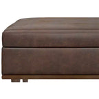Pearl Pouf/Table Basse Carrée Transitionnelle Contemporaine de 38 Pouces de Large