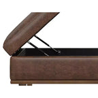 Pearl Pouf/Table Basse Carrée Transitionnelle Contemporaine de 38 Pouces de Large