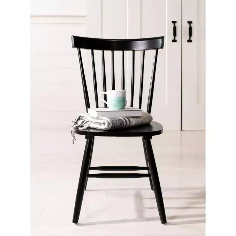 Chaise de salle à manger Novalyn Spindel - Lot de 2 - DCH8550 - Noir - Safavieh