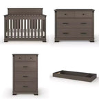 Child Craft Redmond Ensemble 4 pièces pour Chambre d'enfant : Lit bébé à panneaux, Commode à langer et Commode de rangement