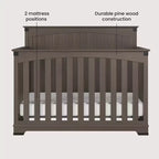 Child Craft Redmond Ensemble 4 pièces pour Chambre d'enfant : Lit bébé à panneaux, Commode à langer et Commode de rangement