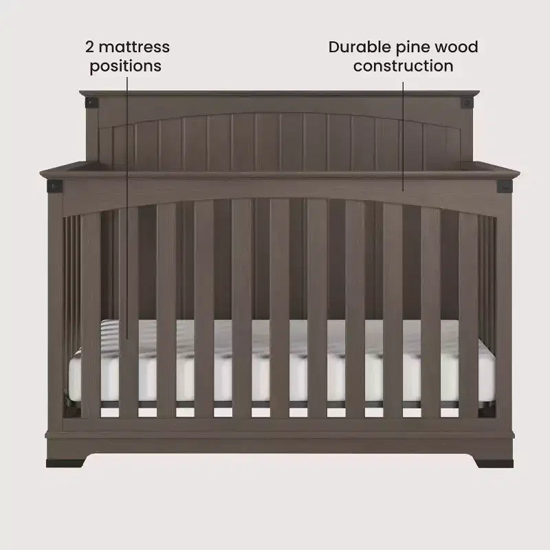 Child Craft Redmond Ensemble 4 pièces pour Chambre d'enfant : Lit bébé à panneaux, Commode à langer et Commode de rangement