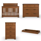 Child Craft Redmond Ensemble 4 pièces pour Chambre d'enfant : Lit bébé à panneaux, Commode à langer et Commode de rangement