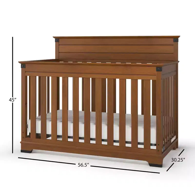 Child Craft Redmond Ensemble 4 pièces pour Chambre d'enfant : Lit bébé à panneaux, Commode à langer et Commode de rangement