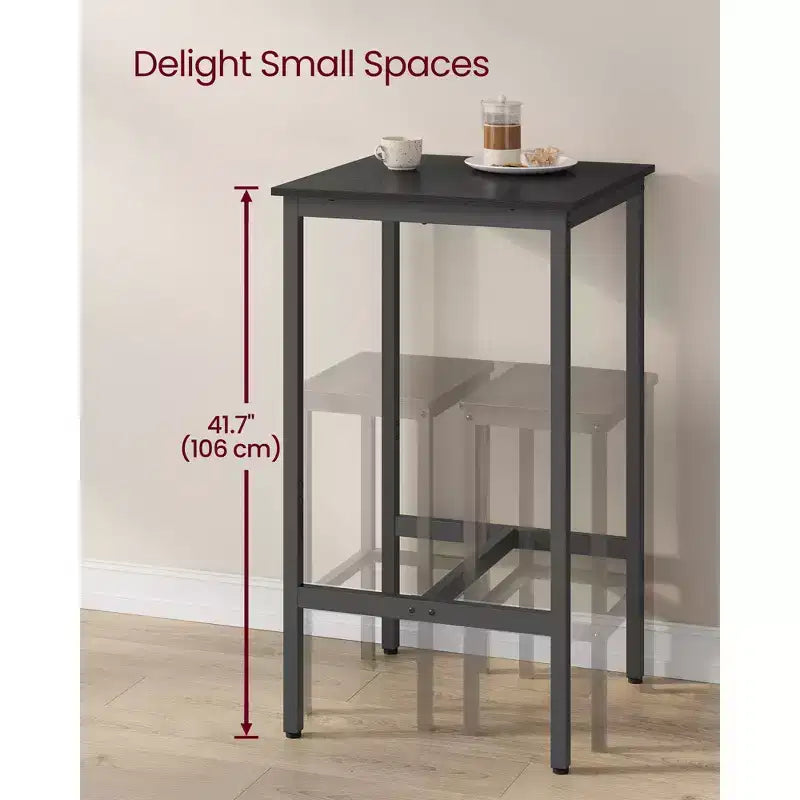 Table de bar VASAGLE, petite table de cuisine haute pour manger, pub, cocktail, cadre métallique robuste, pour espaces étroits, facile à assembler