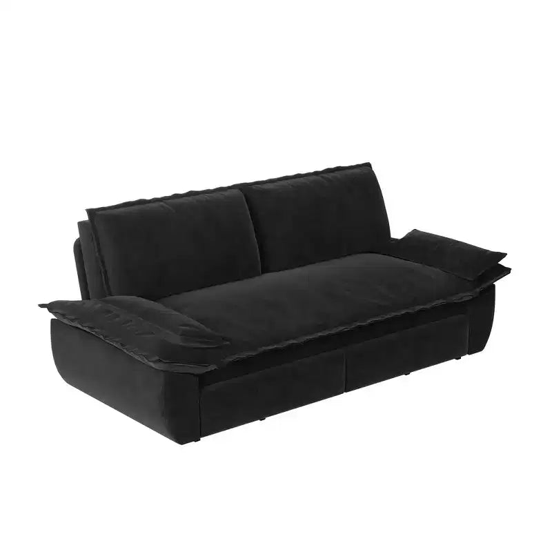 Whisen Canapé-lit convertible 3 en 1 en velours Queen, causeuse convertible