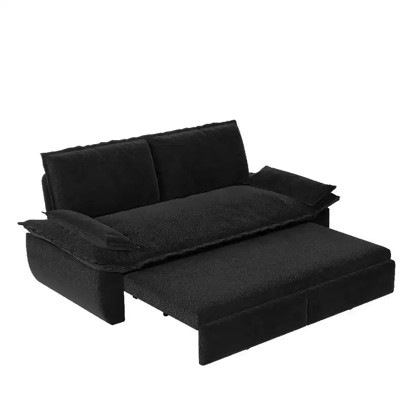 Whisen Canapé-lit convertible 3 en 1 en velours Queen, causeuse convertible
