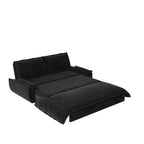 Whisen Canapé-lit convertible 3 en 1 en velours Queen, causeuse convertible