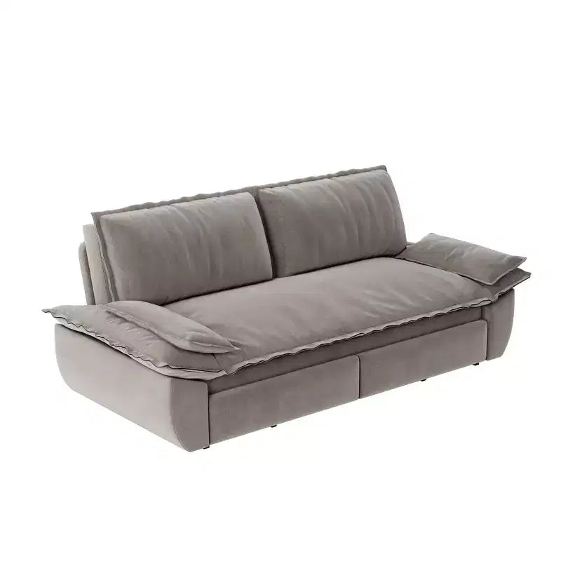 Whisen Canapé-lit convertible 3 en 1 en velours Queen, causeuse convertible