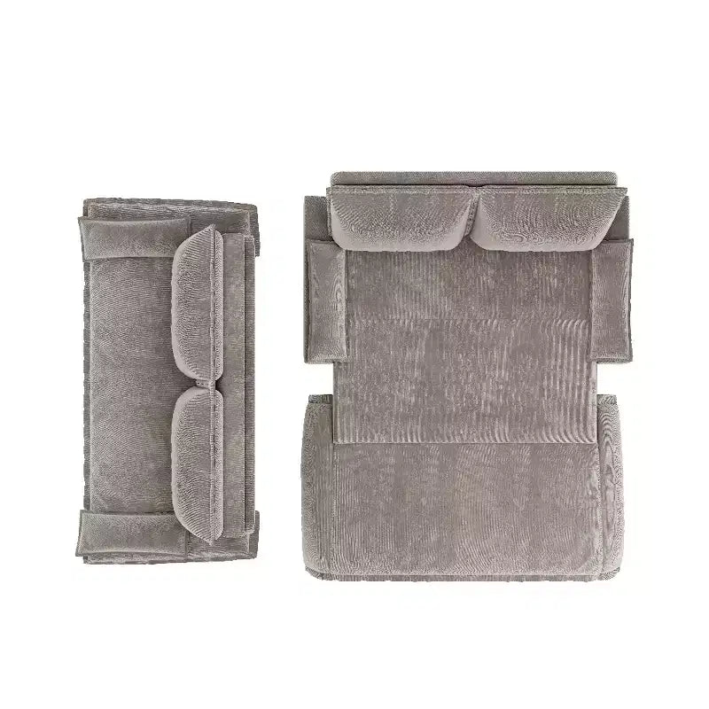 Whisen Canapé-lit convertible 3 en 1 en velours Queen, causeuse convertible
