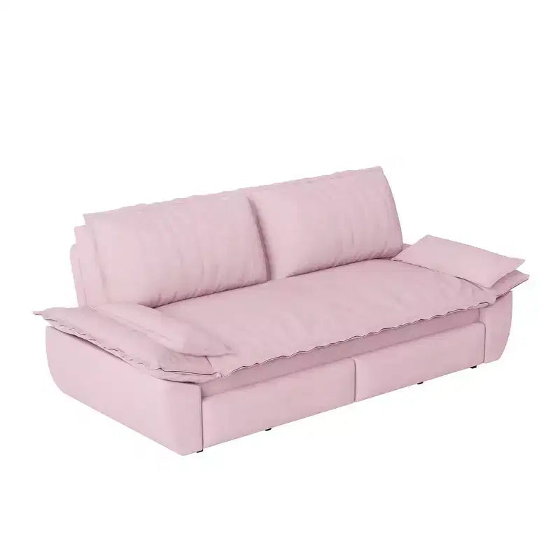 Whisen Canapé-lit convertible 3 en 1 en velours Queen, causeuse convertible