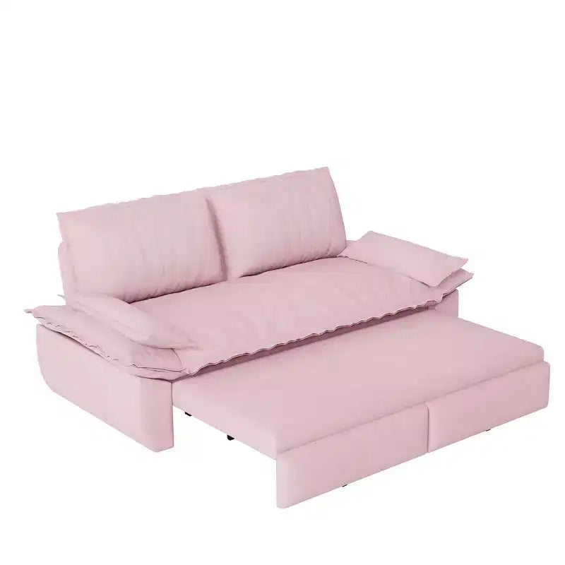 Whisen Canapé-lit convertible 3 en 1 en velours Queen, causeuse convertible