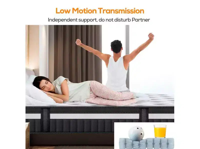 Matelas Grand Lit en solde : Matelas en mousse à mémoire de forme au gel 14 pouces, Technologie de refroidissement, Sensation moyenne, Soulagement de la pression, Certifié CertiPUR-US, 7 couches de mousse