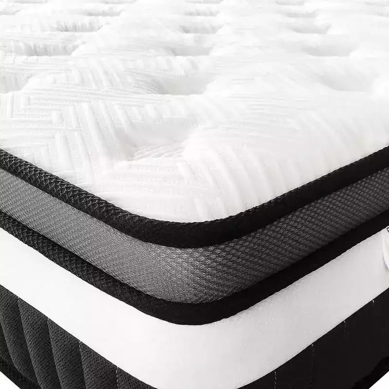 Matelas King en Solde : Matelas en Mousse à Mémoire de Forme au Gel de 14 po, Technologie de Refroidissement, Fermeté Moyenne, Soulagement de la Pression, Certifié CertiPUR-US, 7 Couches de Mousse