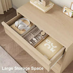Commode à 4 tiroirs pour chambre à coucher, Table de chevet à 4 tiroirs avec grand espace de rangement, Petite table de chevet pour salon, chambre d'enfant, entrée