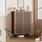Meuble à chaussures 6 niveaux avec portes, Organisateur de rangement pour 24 paires, Meuble de rangement moderne de style ferme pour entrée ou couloir, Meuble de rangement dissimulé