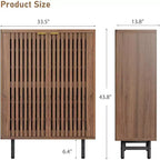 Meuble à chaussures 6 niveaux avec portes, Organisateur de rangement pour 24 paires, Meuble de rangement moderne de style ferme pour entrée ou couloir, Meuble de rangement dissimulé