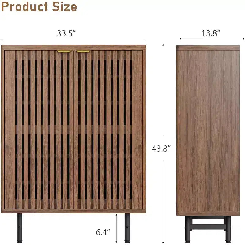 Meuble à chaussures 6 niveaux avec portes, Organisateur de rangement pour 24 paires, Meuble de rangement moderne de style ferme pour entrée ou couloir, Meuble de rangement dissimulé