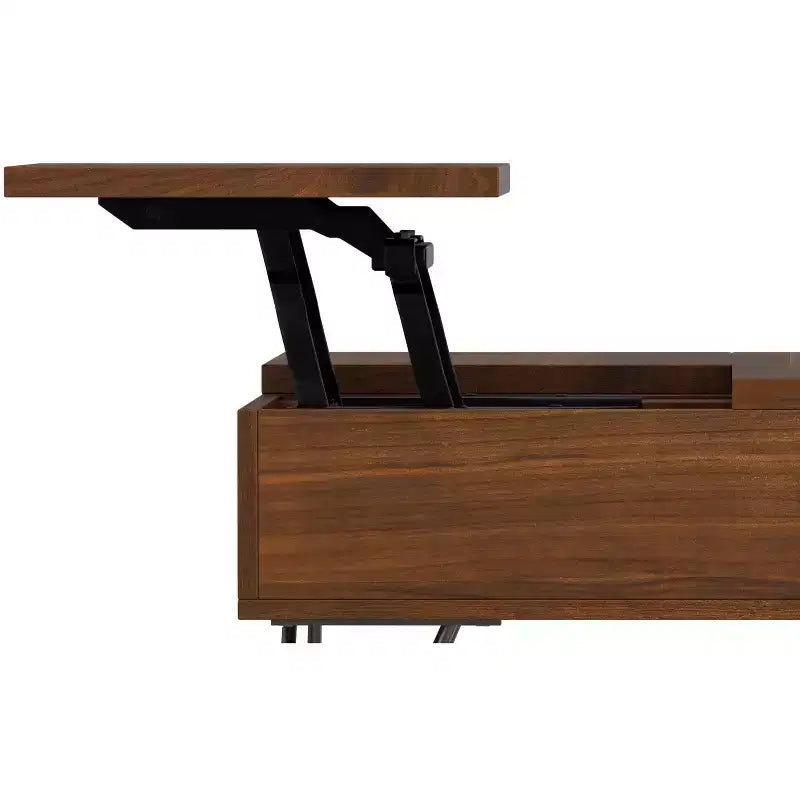 Table basse relevable carrée industrielle 32 pouces Moreno