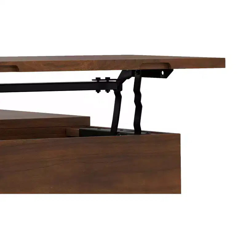 Table basse relevable carrée industrielle 32 pouces Moreno